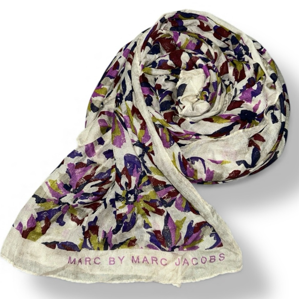 MARC by MARC JACOBS Metallic Colorful Flower Scarf